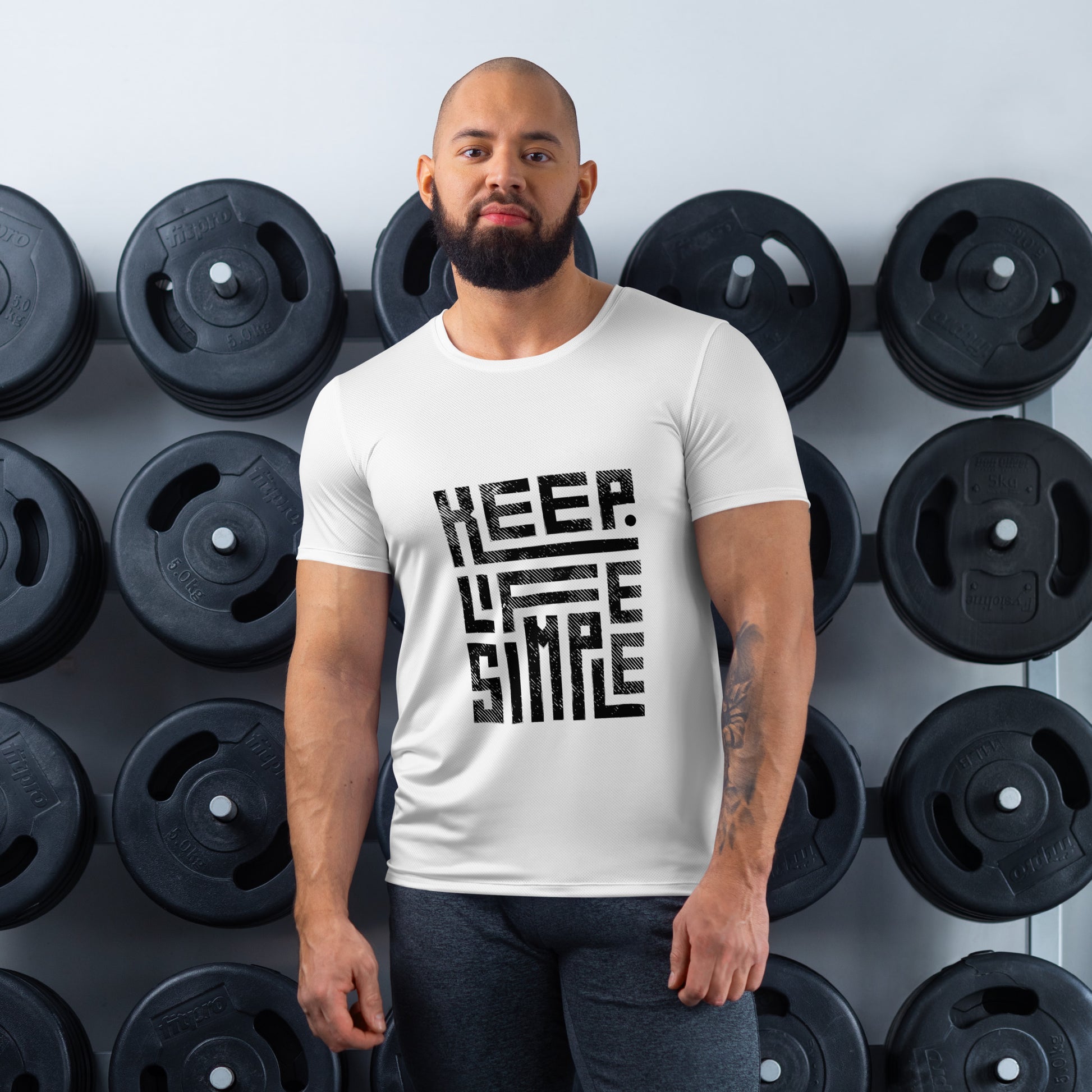 Make Life Simple Men's Athletic T-shirt