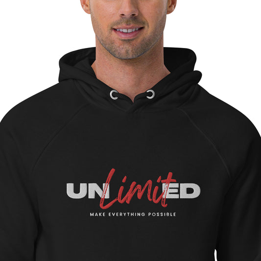 Unlimited - make everything possible eco raglan hoodie